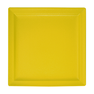 SQUARE FLAT PLATE, 11.8"L, 11.8"W, CORN YELLOW