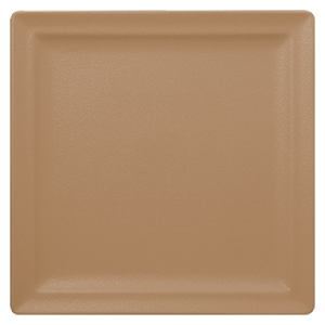 SQUARE FLAT PLATE, 11.8"L, 11.8"W, PEACH ORANGE