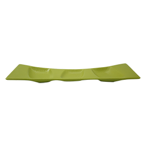 COCKTAIL PLATE, 12.6"L, 3.75"W, KIWI GREEN