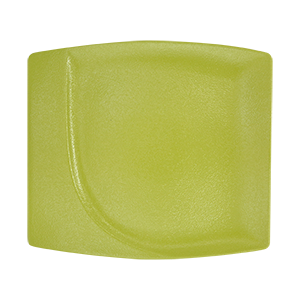 SQUARE FLAT PLATE, 12.6"L, 11.4"W, KIWI GREEN