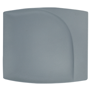 SQUARE FLAT PLATE, 12.6"L, 11.4"W, PITAYA GREY