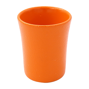 CUP WITHOUT HANDLE, 2.35"D, 3.05 OZ, TANGERINE ORANGE