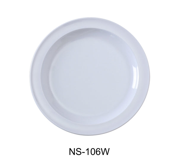 Yanco Nessico Melamine 6 1/2" ROUND PLATE WHITE