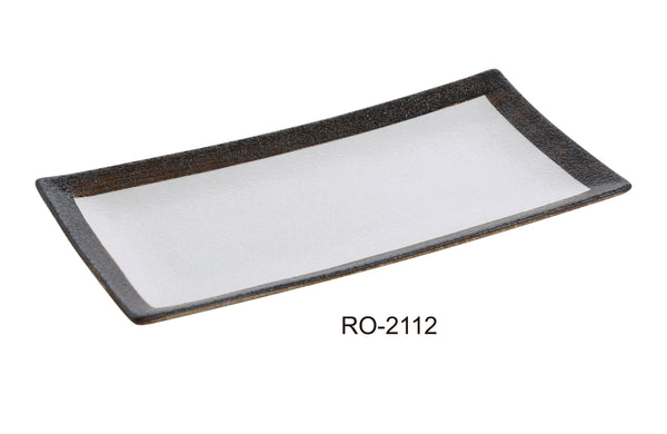 Yanco Rockeye Chinaware 11 1/2" x 5 1/2" RECTANGULAR PLATE