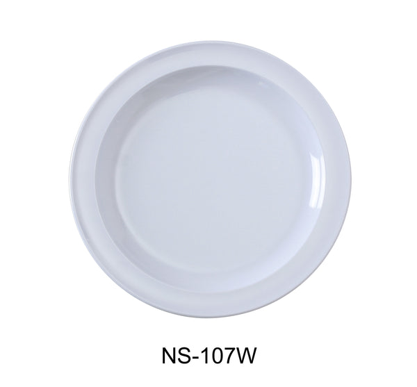 Yanco Nessico Melamine 7 1/4" ROUND DESSERT PLATE WHITE