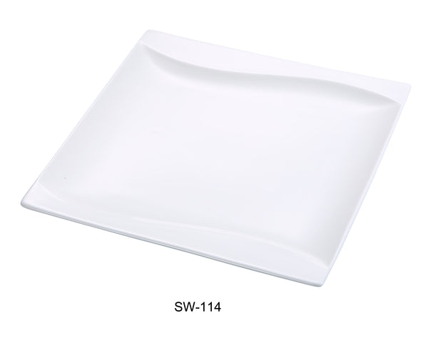 Yanco Sea Wave Chinaware 14" SQUARE PLATE