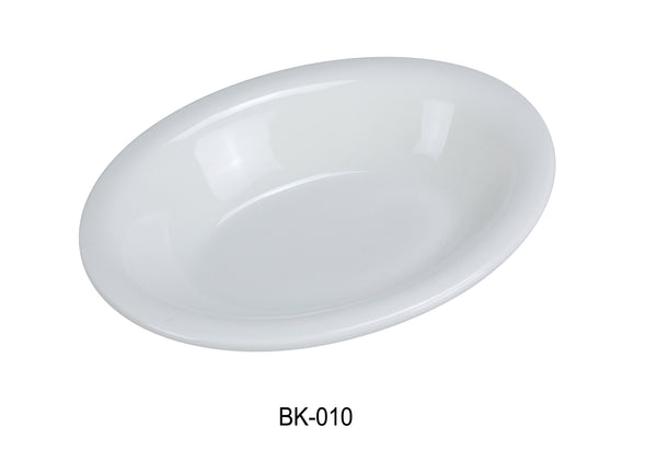 Yanco Accessories Chinaware 10 1/4" X 7 1/2" X 2" BAKE BOWL SUPER WHITE