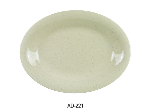 Yanco Ardis Melamine 11 1/2" X 8" OVAL PLATTER 3/4" DEEP