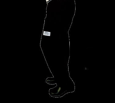 Chef Revival® E-Z Fit Chef's Pants, large, poly cotton blend, elastic waistband with drawstring, zip fly closure, 4 pockets, black