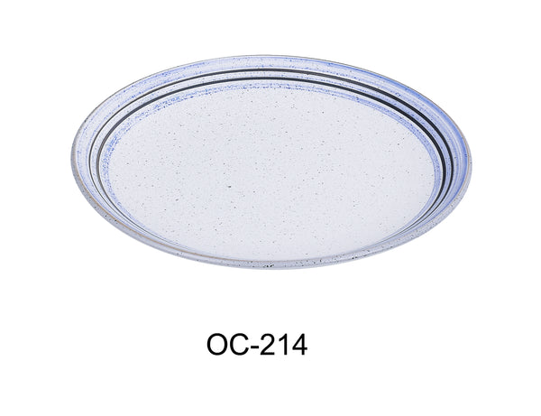 Yanco Ocean Chinaware 14" X 1 1/4" COUPE SHAPE OVAL PLATE