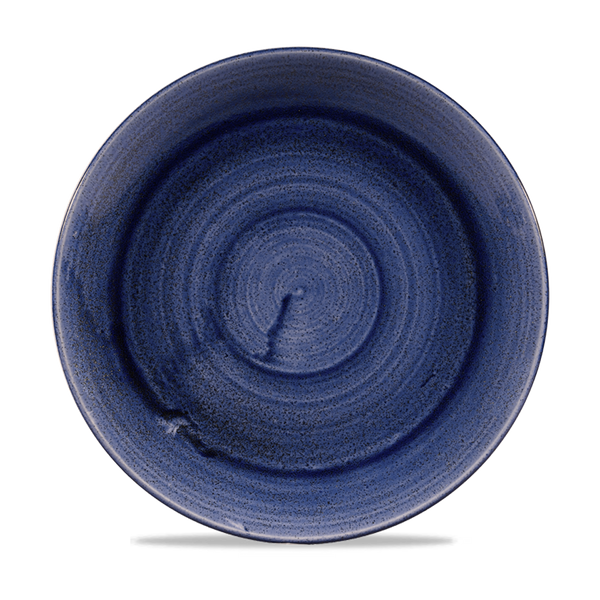 Stonecast Patina Cobalt Blue Evolve Coupe Plate 10.25" Box 12