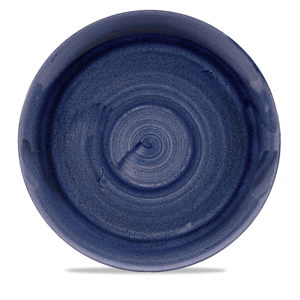 Stonecast Patina Cobalt Blue Evolve Coupe Plate 11.25" Box 12