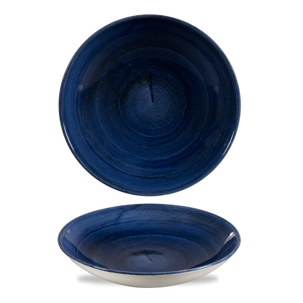 Stonecast Patina Cobalt Blue Evolve Coupe Bowl 9.75" Box 12