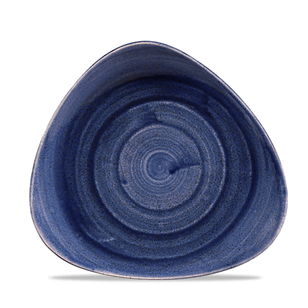 Stonecast Patina Cobalt Blue Lotus Plate 9" Box 12