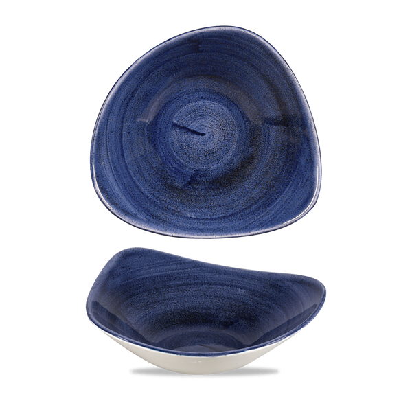 Stonecast Patina Cobalt Blue Lotus Bowl 9.25" Box 12