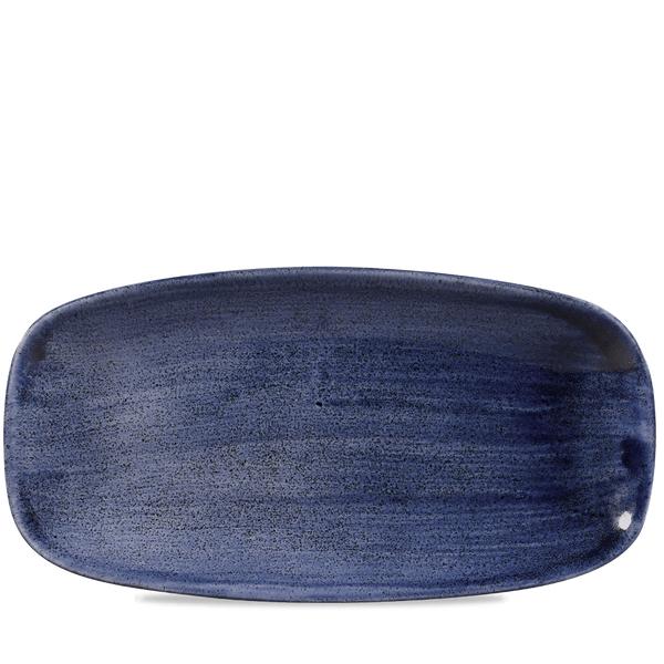 Stonecast Patina Cobalt Blue  Chefs Oblong Plate 11 3/4X6" Box 12