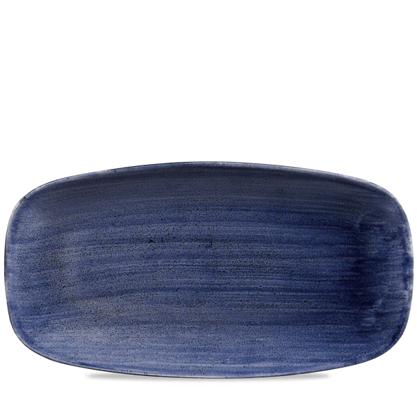 Stonecast Patina Cobalt Blue  Chefs Oblong Plate 13 7/8X7 3/8" Box 6