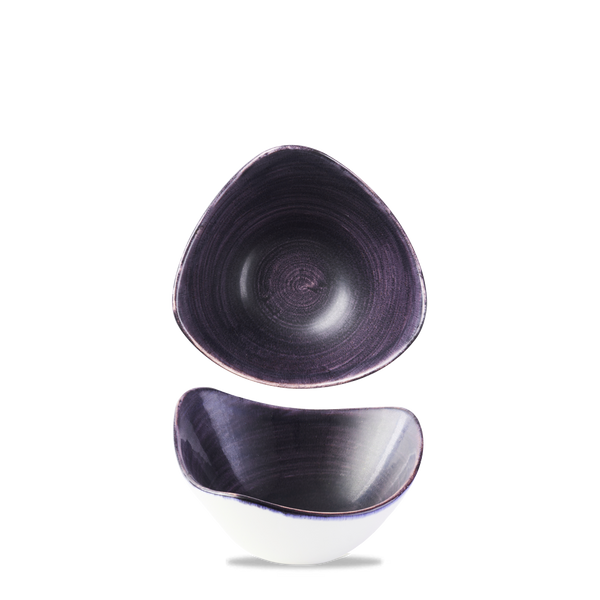 Stonecast Patina Deep Purple Triangle Bowl 15.3cm 6" 26cl 9oz