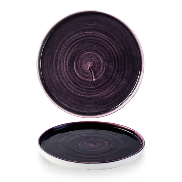 Stonecast Patina Deep Purple Walled Plate 26cm 10 1/4" H: 2cm