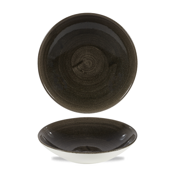 Stonecast Patina Iron Black Evolve Coupe Bowl 7.25" Box 12