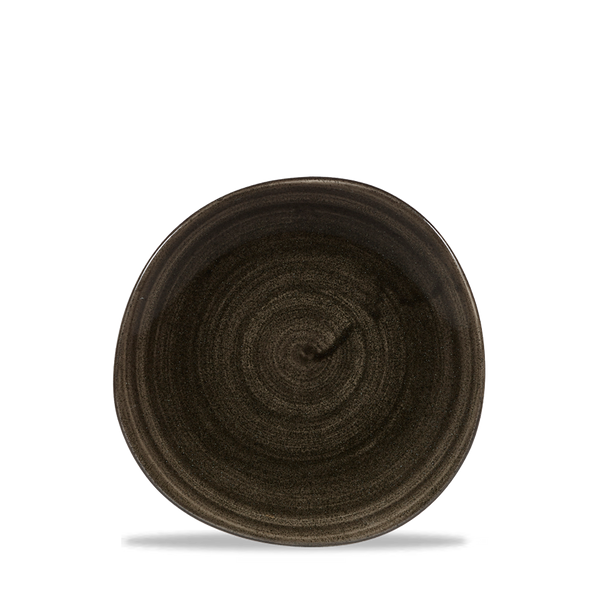 Stonecast Patina Iron Black Round Trace Plate 7 1/4" Box 12