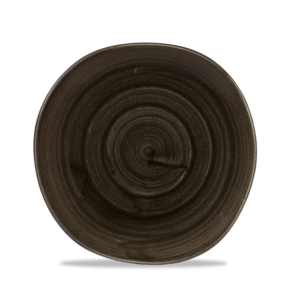 Stonecast Patina Iron Black Round Trace Plate 8 1/4" Box 12