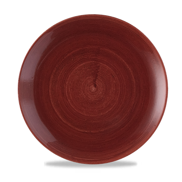 Patina Red Rust Evolve Coupe Plate 11.25" Box 12