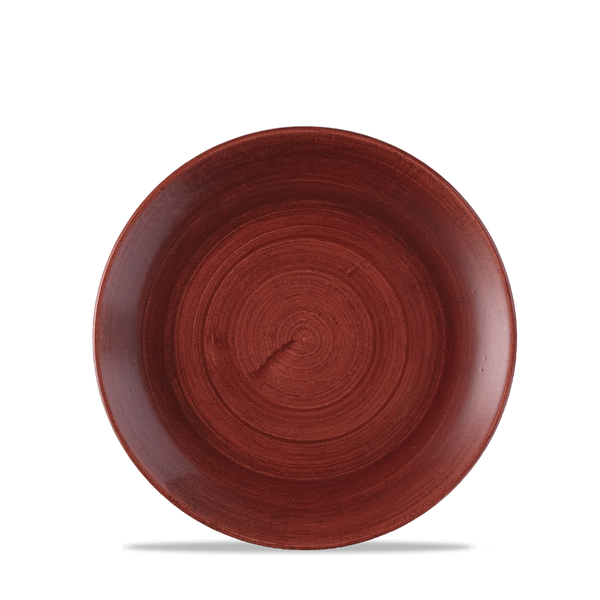 Patina Red Rust Evolve Coupe Plate 6.5" Box 12