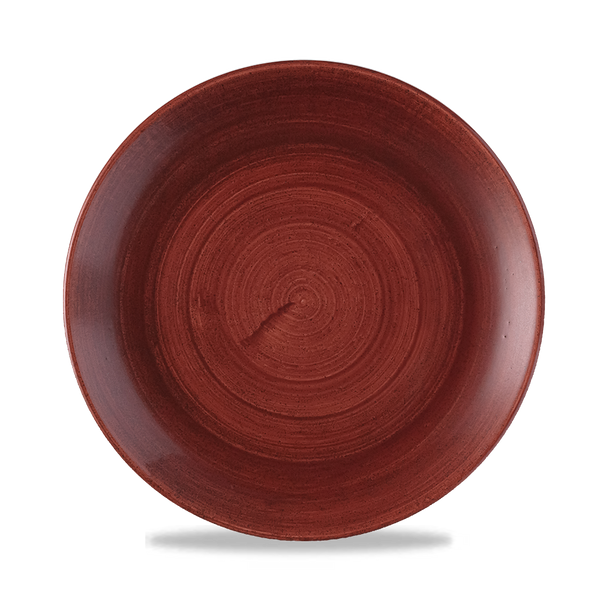 Patina Red Rust Evolve Coupe Plate 8.67" Box 12