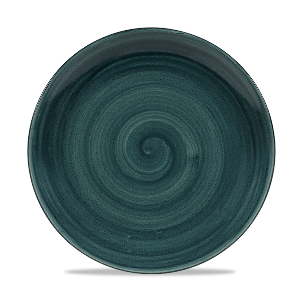 Stonecast Patina Rustic Teal Evolve Coupe Plate 10.25" Box 12