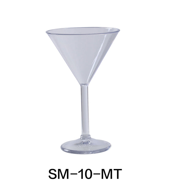 Yanco Stemware Plastic 10 OZ MARTINI 4 3/4" X 7 1/2"