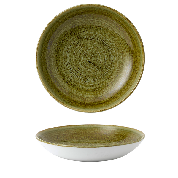 Stonecast Plume Green Evolve Coupe Bowl 9.75" Box 12