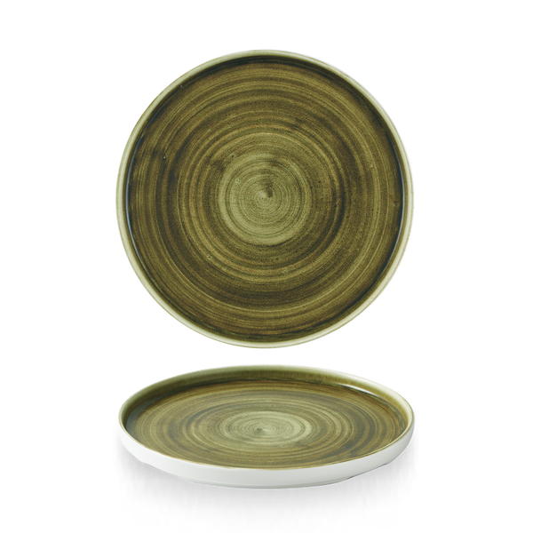 Stonecast Plume Green  Walled Plate 8.67" Box 6