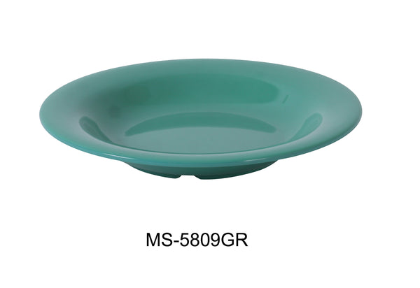 Yanco Milestone Melamine 9 1/4" X 1 1/4"H PASTA BOWL - 13 OZ GREEN