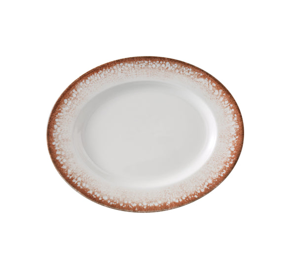 Yanco Porto Chinaware 10" X 7 7/8" X 1" OVAL PLATE