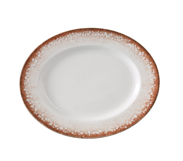 Yanco Porto Chinaware 12" X 9 1/2" X 1" OVAL PLATE