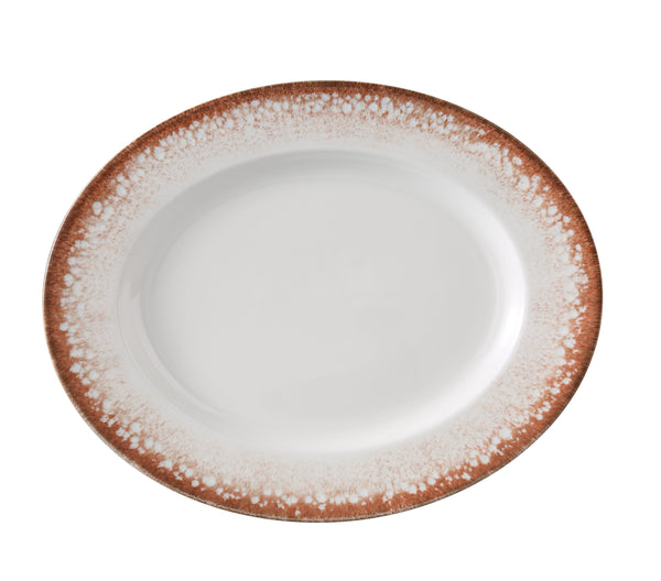 Yanco Porto Chinaware 12 7/8" X 10 1/8" X 1 1/8" OVAL PLATE