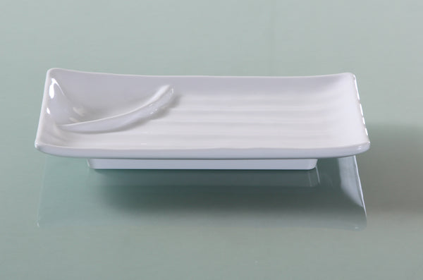 Yanco Osaka Melamine 9 3/4" X 6 1/4" DIVIDED RECTANGULAR PLATE