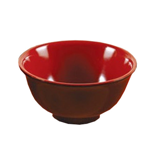 Yanco Black & Red Melamine 4 1/2" RICE BOWL 8 OZ