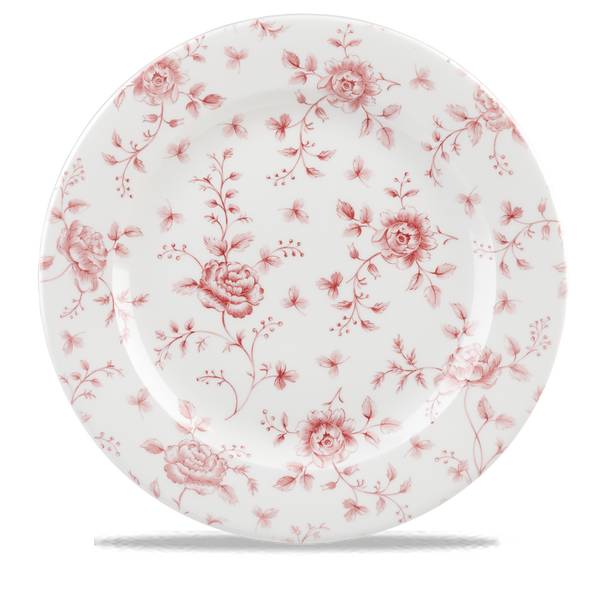 Rose Chintz Cranberry Profile Plate 12" Box 6