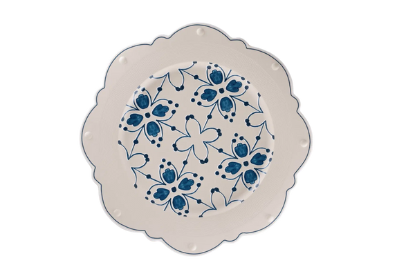 ARGILA NICOSIA SCALLOP PLATE, 13"