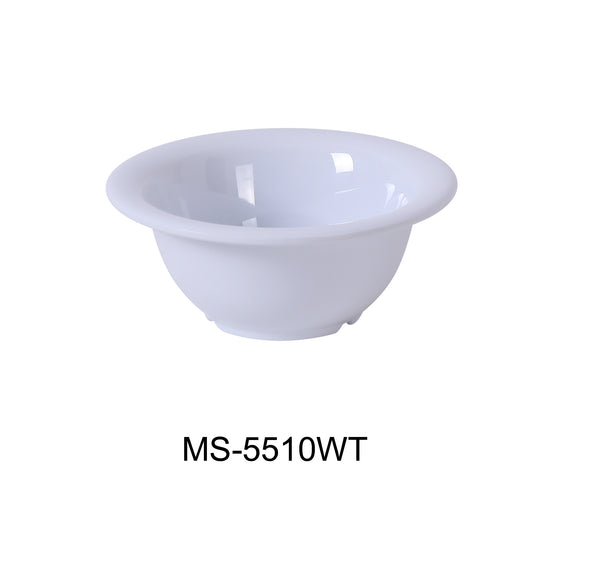 Yanco Milestone Melamine 5 3/8" X 2 1/4"H SOUP BOWL - 10 OZ WHITE