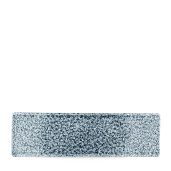 RAKU TOPAZ BLUE OBLONG PLATE 30X9CM BOX 6