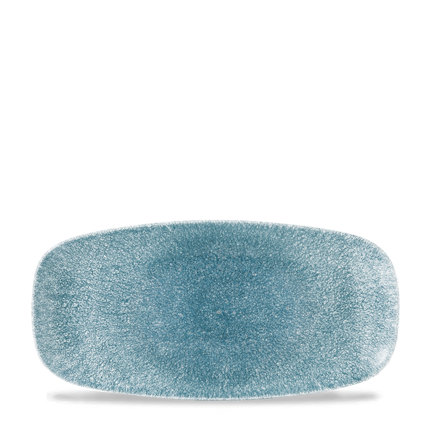 Raku Topaz Blue  Chefs Oblong Plate 11 3/4X6" Box 12