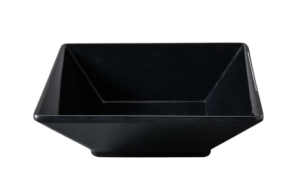 Yanco Rome Melamine 7" X 2"H DEEP SQUARE PLATE 22 OZ BLACK