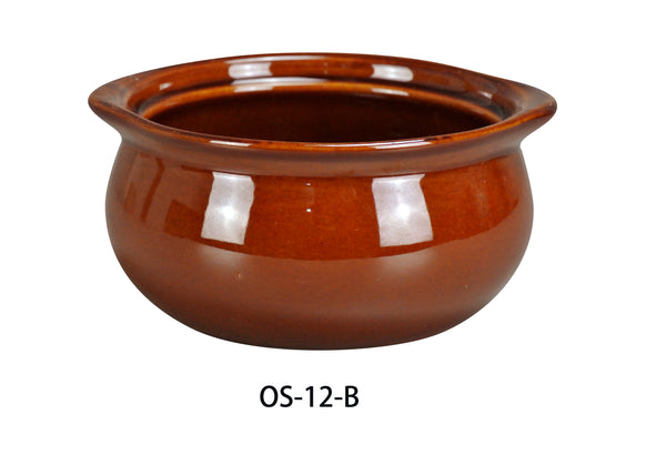 Yanco Accessories Chinaware 4 1/4"X2 1/4" ONION SOUP CROCK BROWN 12 OZ