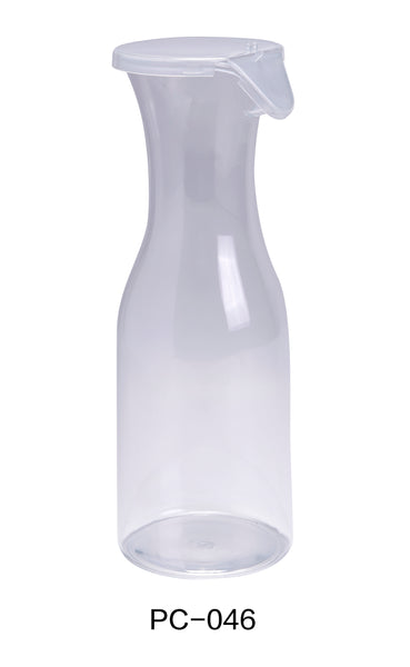 Yanco Pitcher Plastic 46 OZ WINE/JUICE DECANTER WITH LID 3 3/4" X 11"