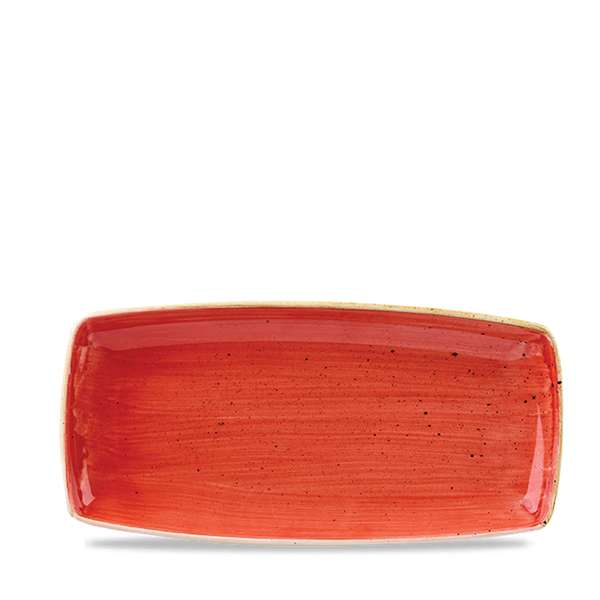 Stonecast Berry Red  Oblong Plate 11.75" Box 12