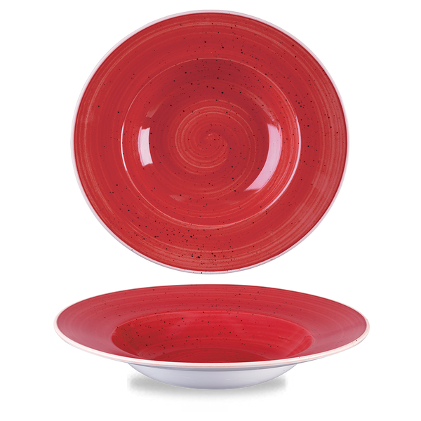 Stonecast Berry Red Profile Wide Rim Bowl Large 10.90" Box 12