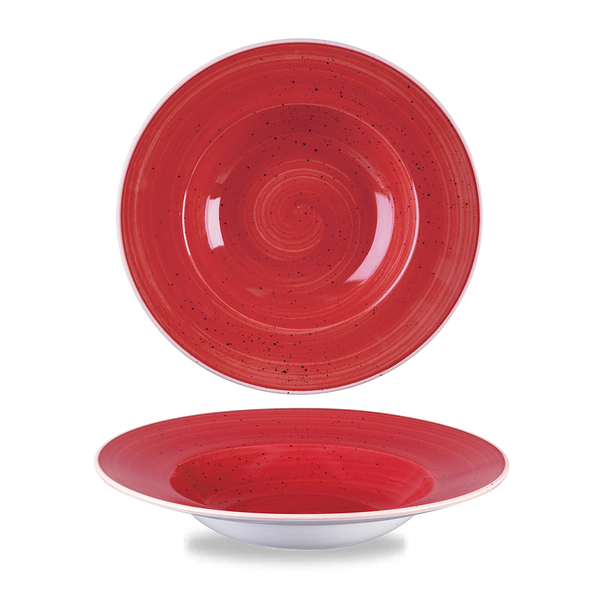 Stonecast Berry Red Profile Wide Rim Bowl Med 9.4" Box 12